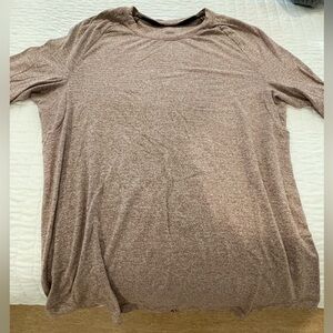 lululemon athletica Heathered Brown Short Sleeve Tee